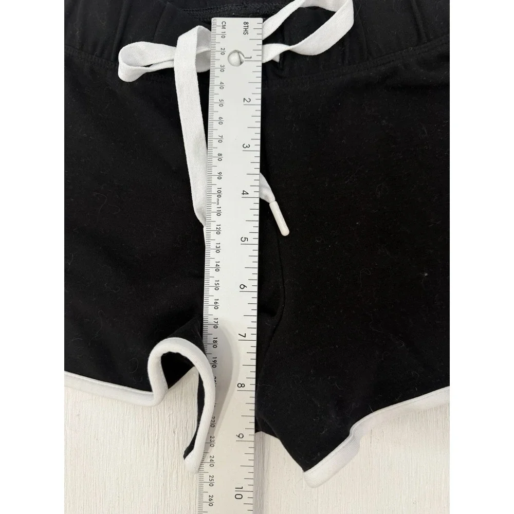 NEW victoria's secret PINK Black Campus Micro Mini Short Black Cotton Modal M